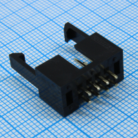 DS1013-01-08SSiB-B IDC разъем, вилка на плату прямая двухрядная 8pin(2x4)., шаг 2.54мм с фиксатором CONNFLY pe482145 фото