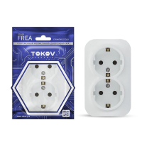 Розетка 2-м ОП Frea 16А IP20 250В с заземл. АБС-пластик бел. TKE-FR-R2Z-C01 TOKOV ELECTRIC pe556129 фото