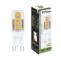 Лампа светодиодная LED 5вт 230в G9 белый капсульная 25770 Feron pe802146 фото