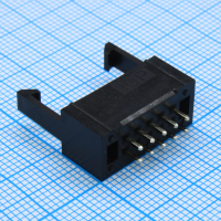 DS1013-01-10SSiB-B IDC разъем, вилка на плату прямая двухрядная 10pin(2x5)., шаг 2.54мм с фиксатором CONNFLY pe482146 фото