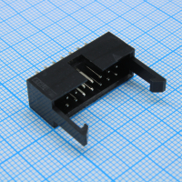 DS1013-01-14SSiB-B IDC разъем, вилка на плату прямая двухрядная 14pin(2x7)., шаг 2.54мм с фиксатором CONNFLY pe482147 фото