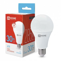 Лампа светодиодная LED-A70-VC 30Вт грушевидная 6500К холод. бел. E27 2850лм 230В 4690612024165 IN HOME pe575587 фото