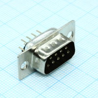 DS1034-09MBNSISS Разъем D-Sub, вилка 9 контактов прямая на плату, черный изолятор CONNFLY pe317795 фото