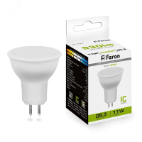 Лампа светодиодная LED 11вт 230в G5.3 белый 38138 Feron pe801892 фото