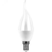Лампа светодиодная LED 13вт Е14 белый матовая свеча на ветру 55165 Feron pe801894 фото