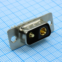 DS1033-04-MBN81 Разъем Machine Pin D-Sub 2V2, вилка 2 контакта под пайку на кабель, черный изолятор, 10А CONNFLY pe523622 фото