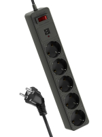 Удлинитель с сетевым фильтром 5х1.8м с заземл. 10А IP20 2.2кВт 2хUSB 3х0.75 с предохранителем FKsm1.8m-5g(B)USB Космос pe557927 фото