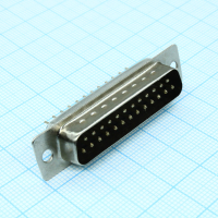DS1034-25MBNSISS Разъем D-Sub, вилка 25 контактов прямая на плату, черный изолятор CONNFLY pe317799 фото