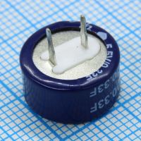 JGAC5R5D334Z050B Ионистор стандартный мини 5,5V, 0,33F, -25...+70°C, 1000h, 13x6.5mm, горизонтального исполнения JB Capacitors pe593256 фото