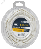 Трубка термоусадочная ТТУ нг-LS 4/2 бел. (уп.2м) UDR12-004-002-002-K01-T IEK pe665192 фото