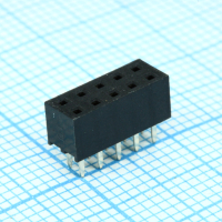 DS1026-06-2X5S8BV Гнездо на плату 2x5 конт., шаг 2.00мм, высота 4.3мм ширина 4.1мм, позолоч. CONNFLY pe391273 фото