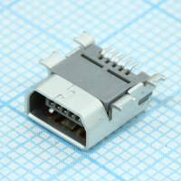 565790576 Разъем Mini USB тип AB 5 контактов 0.8мм угловой 1 порт для поверхностного монтажа лента на катушке Molex pe429418 фото