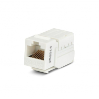 Вставка Keystone Jack RJ45 (8P8C) кат.5E 110 IDC KJNE-8P8C-C5e-90-WH заделка с помощью NE-TOOL бел. 46653 Hyperline pe577386 фото