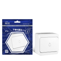 Кнопка звонка ОП Nix 10А IP54 250В бел. TKE-NX-DB-C01-IP54 TOKOV ELECTRIC pe586859 фото