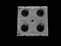 ALHB50D4LED5050T60G Групповая квадратная линза 2x2 на 4 светодиода 5050/3535/3030 эфф=90%, ~60°, 50x50мм H:8.5мм, PC ASAHI OPTICS pe521324 фото