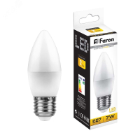 Лампа светодиодная LED 7вт E27 теплый матовая свеча 25758 Feron pe802157 фото
