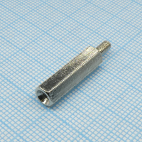 H-L2000-2600-5-03-1N1W Стойка латунная никелированная шестигранная М3 отверстие-винт, L= 20мм CONNFLY pe367469 фото