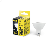 Лампа светодиодная Eco 5Вт MR16 софит 4000К нейтр. бел. GU5.3 450лм 230-240В LLE-MR16-5-230-40-GU5 IEK pe575853 фото