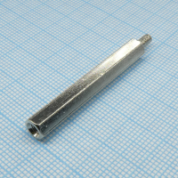 H-L4000-4600-5-03-1N1W Стойка латунная никелированная шестигранная М3 отверстие-винт, L= 40мм CONNFLY pe391021 фото