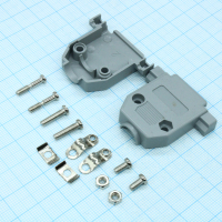 KLS1-DB-15P-S-G Кожух для разъема D-Sub 15pin, пластик, серый. Предназначен для защиты от повреждений разъема KLS pe301422 фото