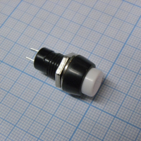PBS-20A-2/W Кнопка ON-OFF 1A 250VAC круглая M10 с фиксацией белая Jietong pe78959 фото