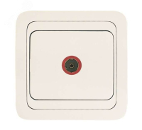 Розетка телевизионная TV 1-м СП Mimoza 16А IP20 бел./бел. 12007 Makel pe556399 фото