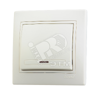 Выключатель 1-кл. СП Mira 10А IP20 с подсветкой со вставкой крем. 701-0303-111 Lezard pe554864 фото