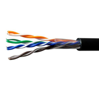 Кабель витая пара U/UTP кат.5E 4х2х24AWG solid Cu PE Outdoor Standart черн. (м) 01-0325-1 SUPRLAN pe577136 фото