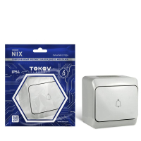 Кнопка звонка ОП Nix 10А IP54 250В сер. TKE-NX-DB-C06-IP54 TOKOV ELECTRIC pe586864 фото