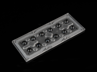 ALHB173D12LED60GR Групповая прямоугольная линза 2x6 на 12 светодиодов 3030/3535/5050, эфф=93%, 60°(круг), 173x71.4мм H:7,95мм, PMMA ASAHI OPTICS pe528241 фото