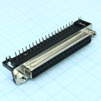 DS1037-37FNAKT74-0CC Разъем D-Sub, розетка 37 контактов угловая на плату 7,2мм, черный изолятор CONNFLY pe317809 фото