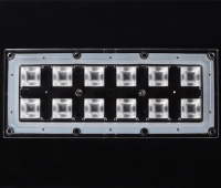 ALHB173D12LED90G Групповая прямоугольная линза 2x6 на 12 светодиодов 3030/3535/5050, эфф=93%, 90°(квадрат), 173x71.4мм H:11,4мм, PMMA ASAHI OPTICS pe520817 фото