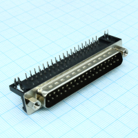 DS1037-37MNAKT74-0CC Разъем D-Sub, вилка 37 контактов угловая на плату 7,2мм, черный изолятор CONNFLY pe317810 фото