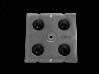 ALHB50D4LED5050T90G Групповая квадратная линза 2x2 на 4 светодиода 5050/3535/3030 эфф=90%, ~90°, 50x50мм H:8.5мм, PC ASAHI OPTICS pe522098 фото