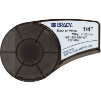 brd139744 M21-250-595-WT лента 6.35 мм/6.4 м винил, черный на белом (B BRADY pe2127731 фото