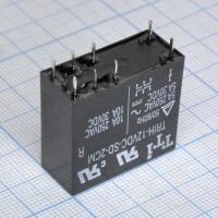 TRIH-12VDC-SD-2CM-R миниатюрное 12VDC, 10А, 2переключения Tai Shing pe118644 фото
