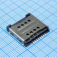 DS1138-03-08SS4BSR Сдвоенный разъем под SIM Card (2xSIM) H=3.0mm SMT CONNFLY pe522868 фото