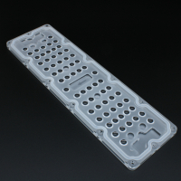 AJHB236D64LED90G Групповая прямоугольная линза на 64 светодиода 3030/2835, эфф=90%, диаграмма 90°, 236x70мм H:7,1мм, PC-1250Z ASAHI OPTICS pe603765 фото