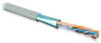 Кабель витая пара F/UTP кат.5E 4х2х24AWG solid PVC FUTP4-C5E-S24-IN-PVC-GY-305 сер. (м) 42052 Hyperline pe577141 фото