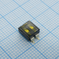 DMR-02-T-V-T/R Движковый переключатель 2 группы SMD монтаж 2.54мм 25мА 24В с плёнкой DPT pe328566 фото