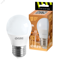 Лампа светодиодная LED 12Вт E27 3000K шар 230/50 5038622 Jazzway pe801654 фото