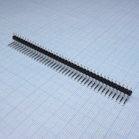 DS1022-1X40RUF11-B Соединитель штыревой, вилка на плату однорядная угловая, 40pin(1x40), шаг 2.54мм (A=3.00mm, B=6.00mm, C=6.00mm), тип - U CONNFLY pe317814 фото