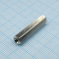 H-L2500-0600-5-03-2N Стойка латунная никелированная шестигранная М3 отверстие-отверстие, L= 25мм CONNFLY pe391030 фото