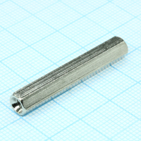 H-L3500-0600-5-03-2N Стойка латунная никелированная шестигранная М3 отверстие-отверстие, L= 35мм CONNFLY pe391031 фото