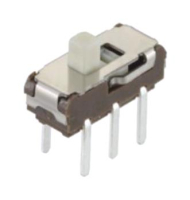 SSSS222700 Переключатель движковый вертикальный две группы (ON-ON), 0.3A 6VDC, высота движка 2мм, 10000циклов ALPS pe328313 фото