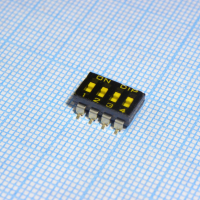DMR-04-T-V-T/R Движковый переключатель 4 группы SMD монтаж 2.54мм 25мА 24В с плёнкой DPT pe328570 фото