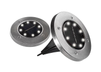Светильник светодиодный SLR-S12 8SMD грунтовый IP44 корпус нерж. сталь солнечная батарея (уп.2шт) 5040984 ФАZА pe580218 фото