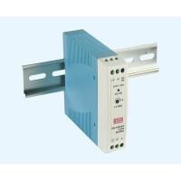 MDR-20-24 Преобразователь AC-DC на DIN-рейку  24Вт, выход 24В/1A, рег. вых 21.6…26.4В, вход 85…264V AC, 47…63Гц /120…370В DC, изоляция 3000В AC, в кожухе  22,5х90х100мм, -20…+70°С Mean Well pe146811 фото