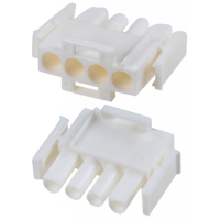 350779-4 Корпус разъема Universal MATE-N-LOK, розетка 4PIN, In-Line (Nylon, UL 94V-0) без контактов, шаг 6.35 мм TE Connectivity pe320891 фото