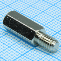 H-L1200-1800-5-04-1N1W Стойка латунная никелированная шестигранная М4 отверстие-винт, L= 12мм CONNFLY pe542845 фото